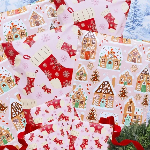Christmas Gingerbread Village Poly Mailers 10x13 Pack of 25 - Picture 7 of 8